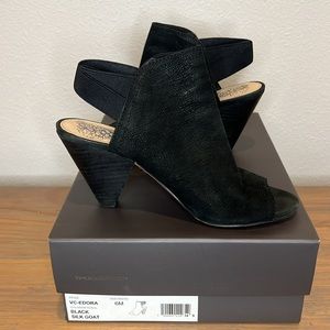 Vince Camuto Edora Black Cone Heel Slingback Size 6